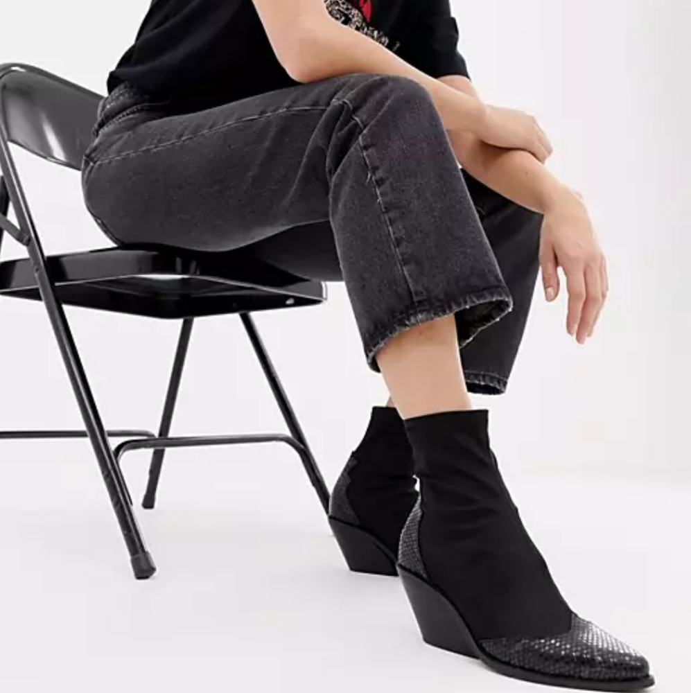 ASOS Raglan Western sock boots